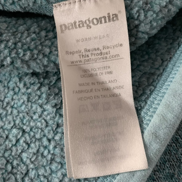 Patagonia M Better Sweater Steam Blue Quarter Zip Jacket EUC - Picture 12 of 15